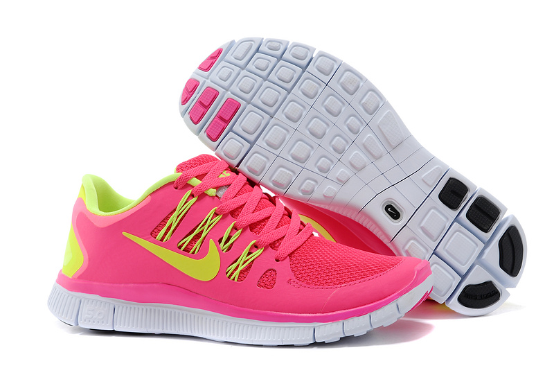 Nouveau Nike Free 5.0 Femmes Plus Jaune Rose